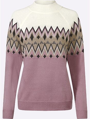 Pull à Manches Longues Col Montant Chaud - Taille Standard - Moda Vilona