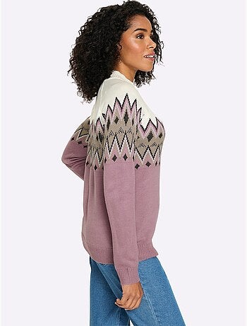 Pull à Manches Longues Col Montant Chaud - Taille Standard - Moda Vilona