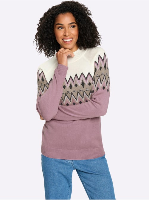 Pull à Manches Longues Col Montant Chaud - Taille Standard - Moda Vilona - Kiabi Pull à Manches Longues Col Montant Chaud - Taille Standard - Moda Vilona - Kiabi