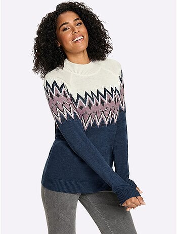 Pull à Manches Longues Col Montant Chaud - Taille Standard - Moda Vilona