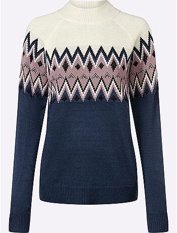 Pull à Manches Longues Col Montant Chaud - Taille Standard - Moda Vilona