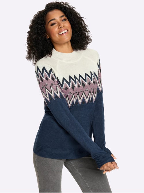 Pull à Manches Longues Col Montant Chaud - Taille Standard - Moda Vilona - Kiabi Pull à Manches Longues Col Montant Chaud - Taille Standard - Moda Vilona - Kiabi
