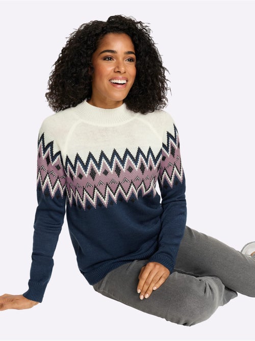 Pull à Manches Longues Col Montant Chaud - Taille Standard - Moda Vilona - Kiabi Pull à Manches Longues Col Montant Chaud - Taille Standard - Moda Vilona - Kiabi