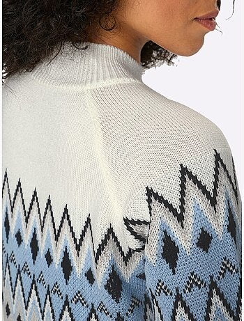 Pull à manches longues col montant chaud - taille standard - moda vilona