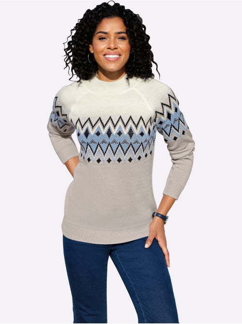Pull à Manches Longues Col Montant Chaud - Taille Standard - Moda Vilona - Kiabi Pull à Manches Longues Col Montant Chaud - Taille Standard - Moda Vilona - Kiabi