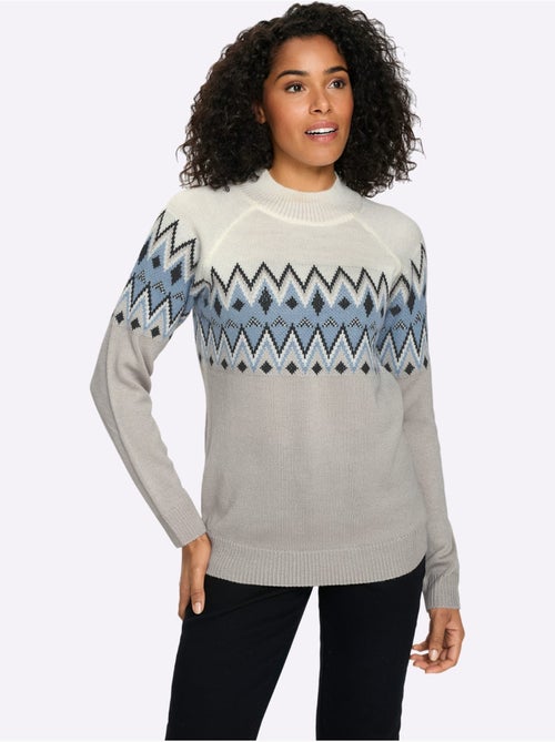 Pull à Manches Longues Col Montant Chaud - Taille Standard - Moda Vilona - Kiabi Pull à Manches Longues Col Montant Chaud - Taille Standard - Moda Vilona - Kiabi