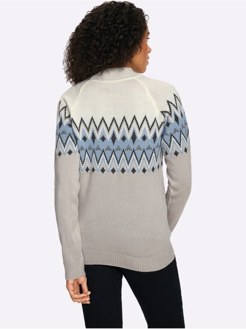 Pull à Manches Longues Col Montant Chaud - Taille Standard - Moda Vilona - Kiabi Pull à Manches Longues Col Montant Chaud - Taille Standard - Moda Vilona - Kiabi