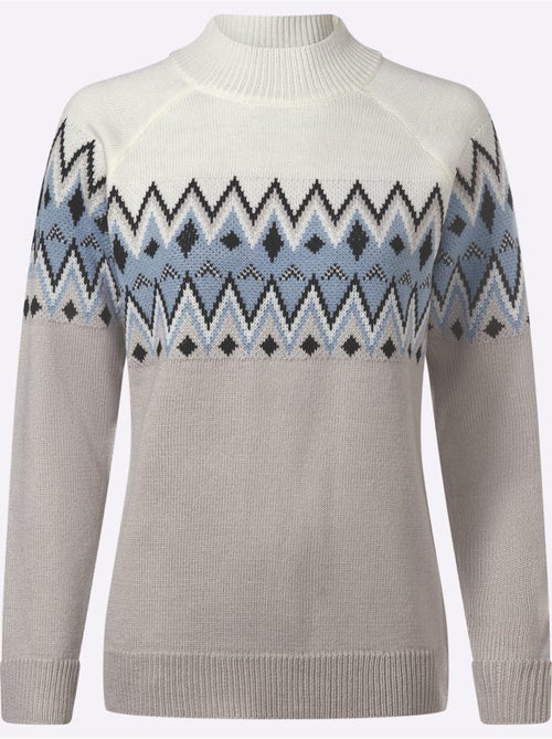 Pull à Manches Longues Col Montant Chaud - Taille Standard - Moda Vilona - Kiabi Pull à Manches Longues Col Montant Chaud - Taille Standard - Moda Vilona - Kiabi