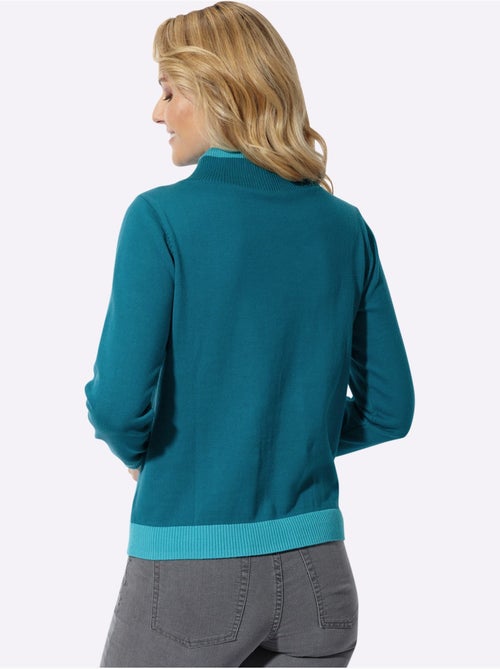 Pull à manches longues col montant chevauchant - taille standard - moda vilona - Kiabi