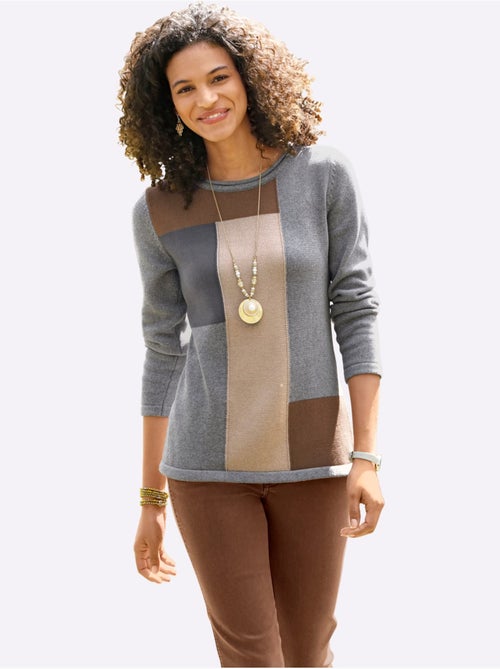 Pull à manches longues en mélange de coton avec encolure ronde - taille standard - witt - Kiabi Pull à manches longues en mélange de coton avec encolure ronde - taille standard - witt - Kiabi