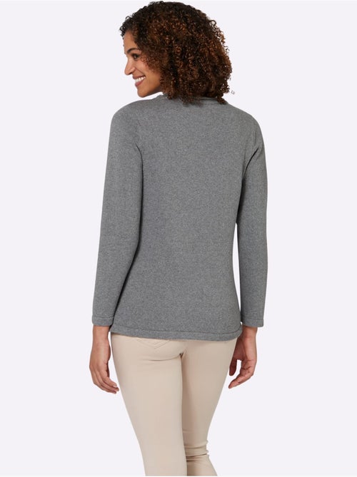 Pull à manches longues en mélange de coton avec encolure ronde - taille standard - witt - Kiabi Pull à manches longues en mélange de coton avec encolure ronde - taille standard - witt - Kiabi