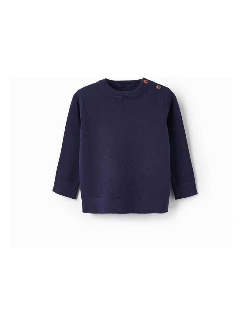 Pull à manches longues essential line 'Zippy' Bleu foncé - Kiabi