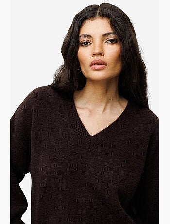 Pull à manches longues et col en v mixray