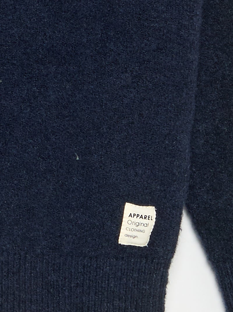 Pull à manches longues et col roulé Bleu - Kiabi
