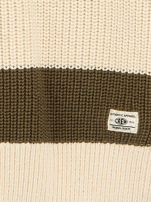 Pull à manches longues et rayures - Kiabi