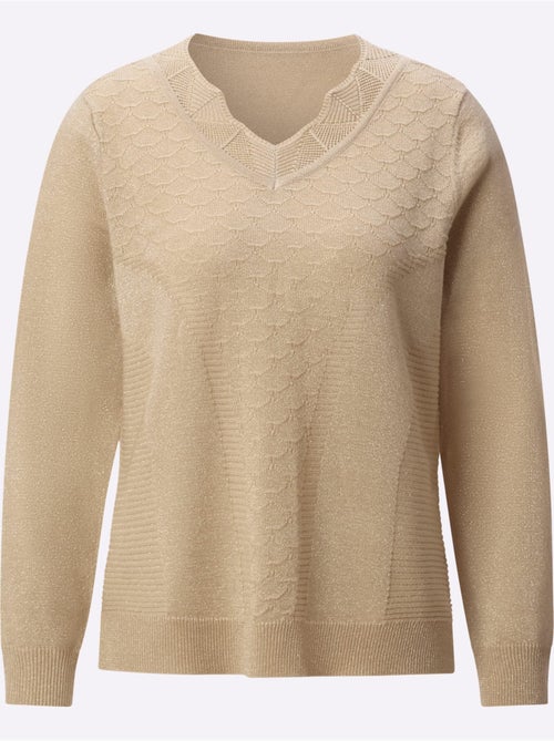 Pull à manches longues fil brillant - taille standard - witt - Kiabi Pull à manches longues fil brillant - taille standard - witt - Kiabi