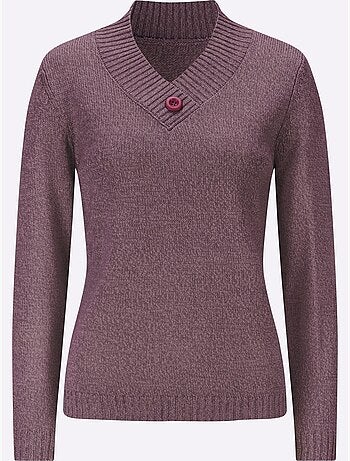 Pull à Manches Longues Fil Chiné Doux - Taille Standard - Moda Vilona