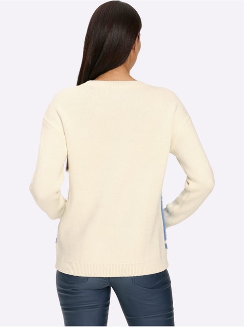 Pull à manches longues fil moelleux à poils longs - taille standard - helline - Kiabi Pull à manches longues fil moelleux à poils longs - taille standard - helline - Kiabi