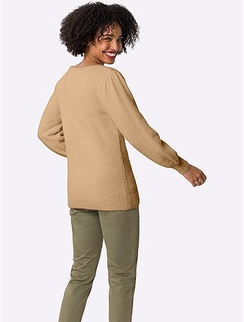 Pull à Manches Longues Fil Moelleux à Poils Longs - Taille Standard - Helline