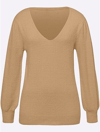 Pull à Manches Longues Fil Moelleux à Poils Longs - Taille Standard - Helline