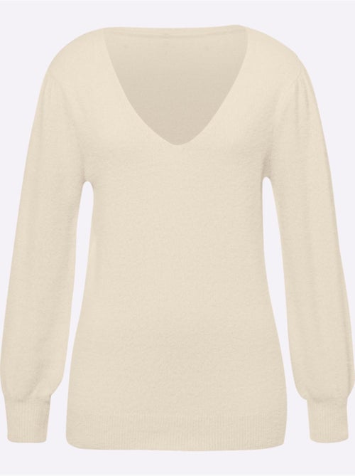 Pull à Manches Longues Fil Moelleux à Poils Longs - Taille Standard - Helline - Kiabi Pull à Manches Longues Fil Moelleux à Poils Longs - Taille Standard - Helline - Kiabi