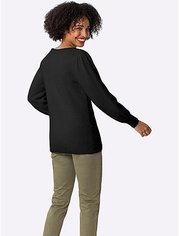 Pull à Manches Longues Fil Moelleux à Poils Longs - Taille Standard - Helline