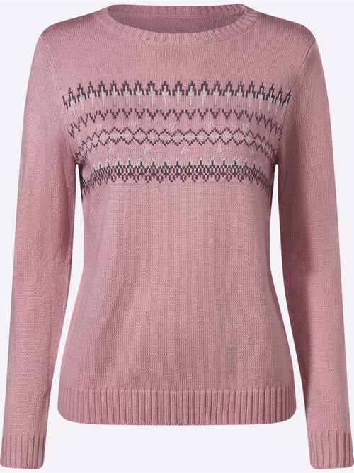 Pull à Manches Longues Finitions Côtelées - Taille Standard - Moda Vilona - Kiabi