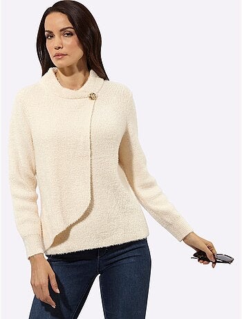 Pull à manches longues forme affinante - taille standard - helline