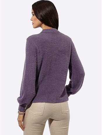 Pull à manches longues forme affinante - taille standard - helline