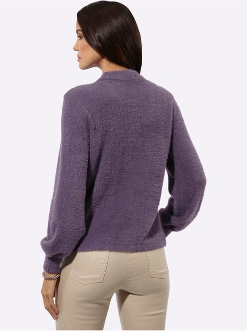 Pull à manches longues forme affinante - taille standard - helline - Kiabi Pull à manches longues forme affinante - taille standard - helline - Kiabi