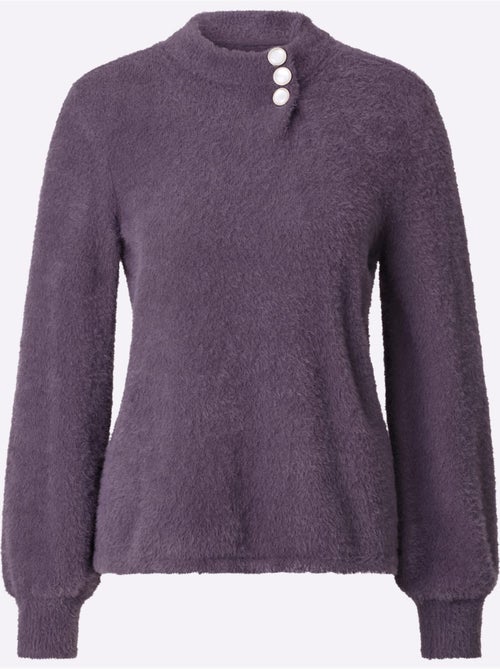Pull à manches longues forme affinante - taille standard - helline - Kiabi Pull à manches longues forme affinante - taille standard - helline - Kiabi