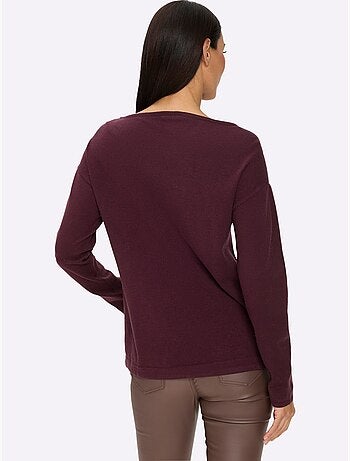Pull à Manches Longues Imprimé Tricot Tendance - Taille Standard - Helline