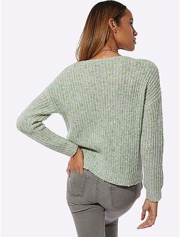 Pull à Manches Longues Joli Fil Boutonné - Taille Standard - Helline