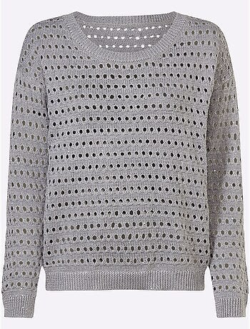 Pull à Manches Longues Joli Motif Ajouré - Taille Standard - Helline