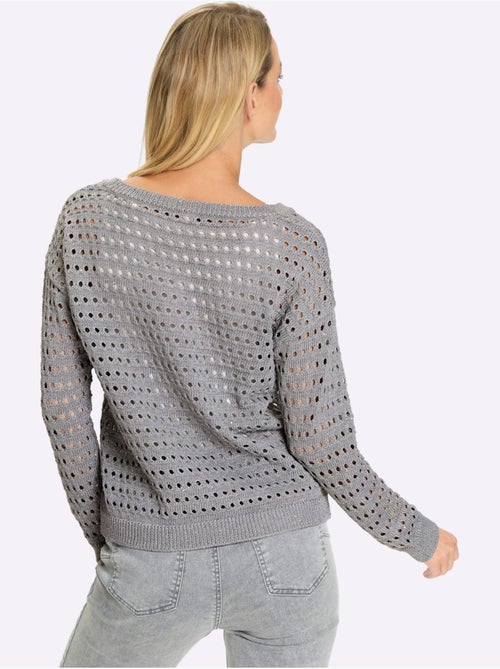Pull à Manches Longues Joli Motif Ajouré - Taille Standard - helline - Kiabi
