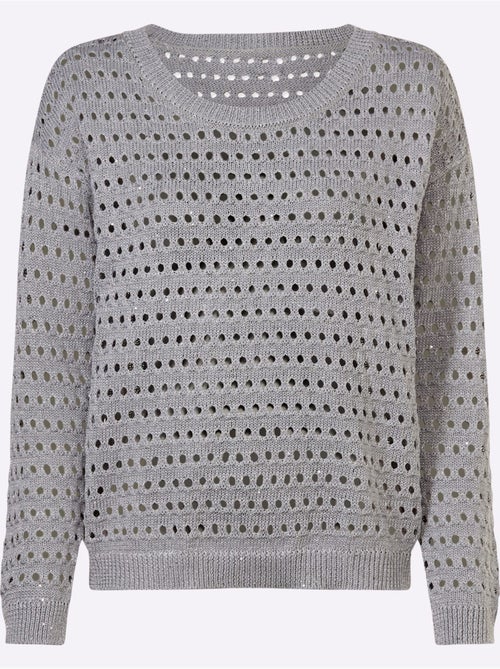 Pull à Manches Longues Joli Motif Ajouré - Taille Standard - helline - Kiabi