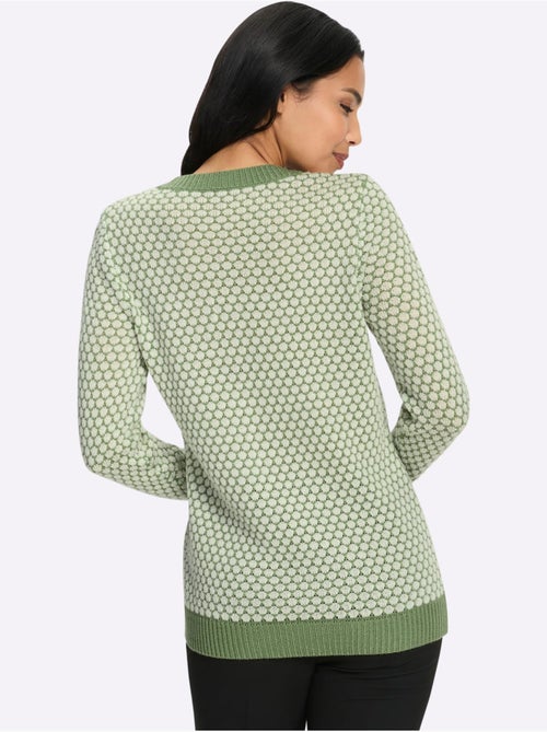 Pull à manches longues joli motif tricoté - taille standard - moda vilona - Kiabi Pull à manches longues joli motif tricoté - taille standard - moda vilona - Kiabi