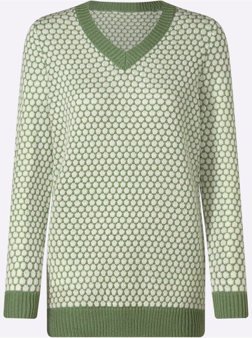Pull à manches longues joli motif tricoté - taille standard - moda vilona - Kiabi Pull à manches longues joli motif tricoté - taille standard - moda vilona - Kiabi