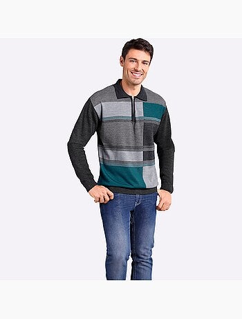 Pull à manches longues jolis coloris contrastés - taille standard - moda vilona