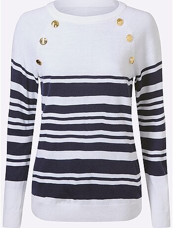 Pull à Manches Longues Manches Raglan - Taille Standard - Moda Vilona