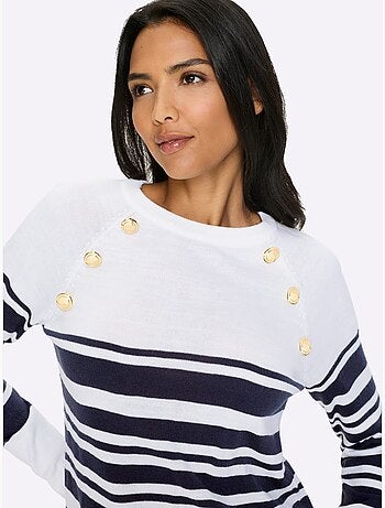 Pull à Manches Longues Manches Raglan - Taille Standard - Moda Vilona