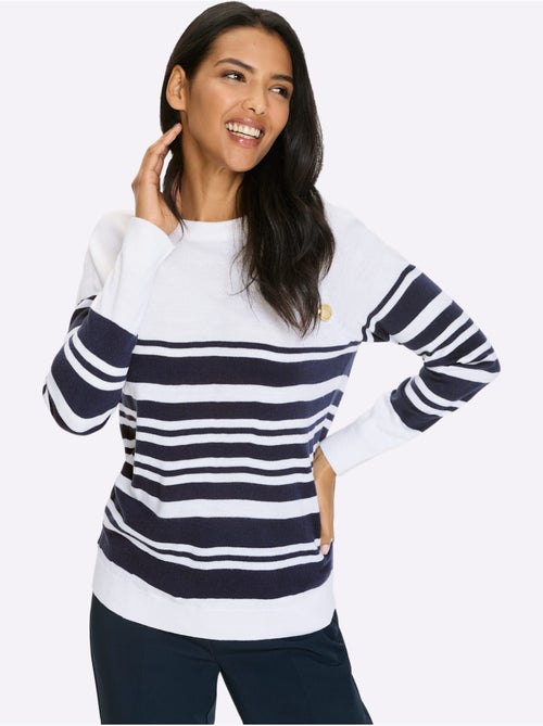 Pull à Manches Longues Manches Raglan - Taille Standard - Moda Vilona - Kiabi