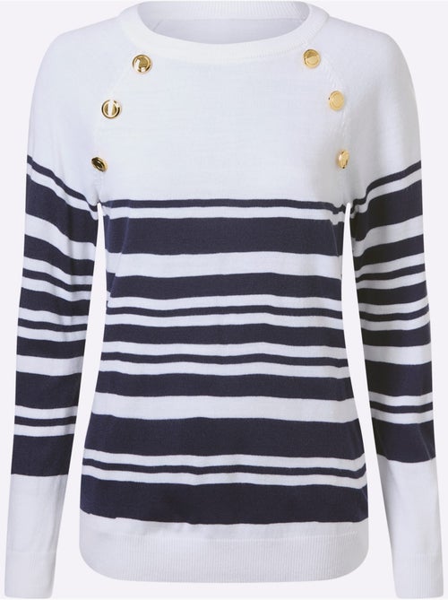 Pull à Manches Longues Manches Raglan - Taille Standard - Moda Vilona - Kiabi