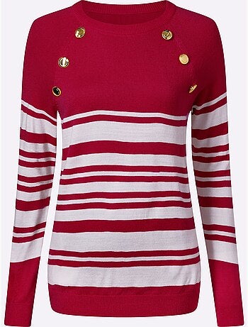 Pull à Manches Longues Manches Raglan - Taille Standard - Moda Vilona