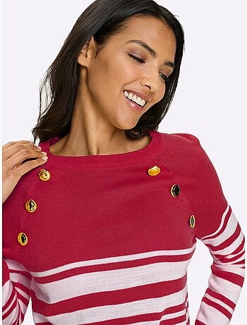 Pull à Manches Longues Manches Raglan - Taille Standard - Moda Vilona