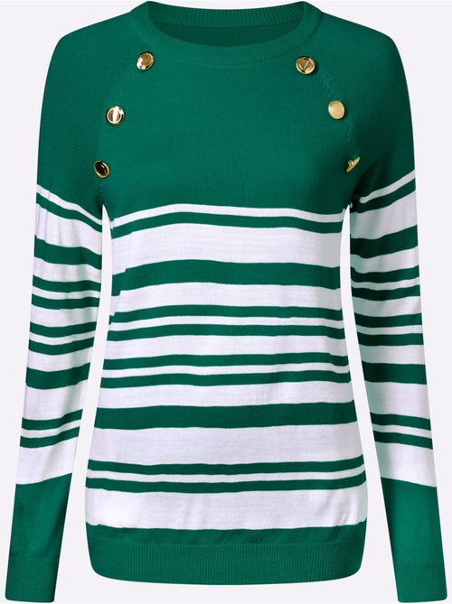 Pull à Manches Longues Manches Raglan - Taille Standard - Moda Vilona - Kiabi