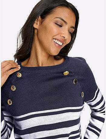 Pull à Manches Longues Manches Raglan - Taille Standard - Moda Vilona