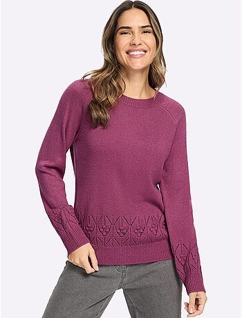 Pull à manches longues manches raglan - taille standard - moda vilona