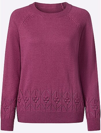 Pull à manches longues manches raglan - taille standard - moda vilona