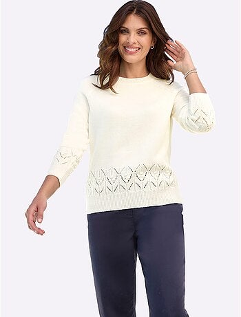 Pull à Manches Longues Manches Raglan - Taille Standard - Moda Vilona